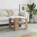 vidaXL Konferenčný stolík Artisan Dub 60x60x42 cm Konštrukčné drevo