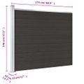vidaXL Plotový panel WPC 175x146 cm čierny