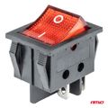 Obdĺžnikový vypínač 12/230V (s červeným podsvietením) BU02