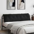 vidaXL Poduška na chrbát Čierna 180 x 50 cm Kordúrová tkanina