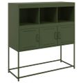vidaXL Komoda olivovozelená 100,5x39x107 cm oceľ