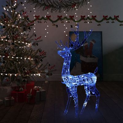 vidaXL Vianočná dekorácia, akrylový sob 140 LED 128 cm, modrá