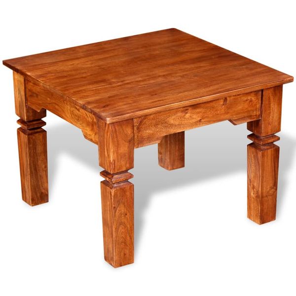 vidaXL Konferenčný stolík, drevený masív 60x60x45 cm