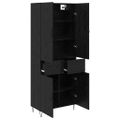 vidaXL Highboard 2 ks Čierny dub 69,5 x 34 x 180 cm Kompozitné drevo