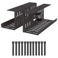 vidaXL Úložný box na káble pod stôl 2 ks Čierna 35 x 12 x 13 cm Oceľ