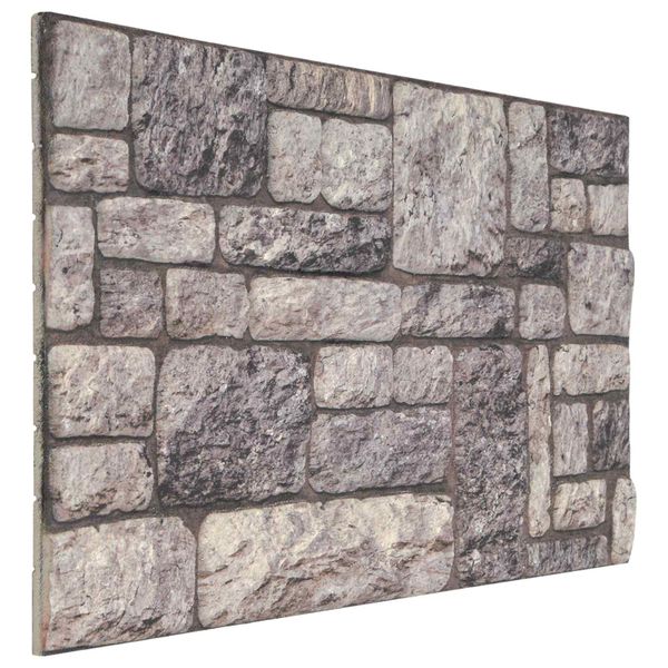 vidaXL Nástenné panely 10 pcs Šedý a biely 100 x 50 cm EPS pena