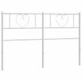 vidaXL Kovové náhradné čelo postele, biele 150cm