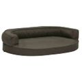 vidaXL Ergonomický matrac pre psa 90x64 cm ľanový vzhľad tmavošedý