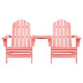 vidaXL Záhradné stoličky Adirondack+stolík, jedľový masív, ružové