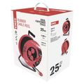 Predlužovací kábel EMOS P084251 PROFI na bubne 25 m / 4 zásuvky / čierny / guma / 230 V / 1,5 mm2