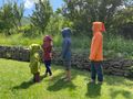 Detská mikina Škriatok so špicatou kapucňou - zelená