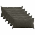 vidaXL Poťah na podložku 6 pcs HEERLEN Antracitová 40 x 80 cm manšestr