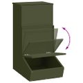 vidaXL Feeder pre prasatá Olivová zelená 55 x 38 x 76 cm 20 kg