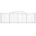 vidaXL Oblúkové gabionové koše 2 ks 300x30x80/100cm pozinkované železo
