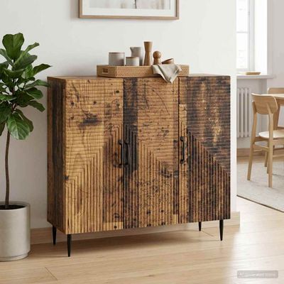 vidaXL Servírovacia skriňa Staré drevo 89 x 34,5 x 80 cm