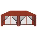 vidaXL Kryt altánku s bočnými stenami Tehlová 600,5 x 300,5 cm