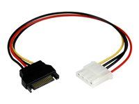 SATA na LP4 napájací adaptér - SATA samica na LP4 samec napájací kábel - 12 palcov (LP4SATAFM12) - napájací adaptér - 4-pinové interné napájanie (F) na SATA napájanie (M) - 30,48 cm - pre P/N: SATSASBP425