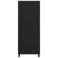 vidaXL Highboard 2 ks Čierny dub 69,5 x 34 x 180 cm