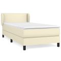vidaXL Boxspring posteľ s matracom krémová 100x200 cm umelá koža