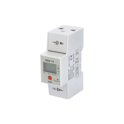 Elektromer DDS-1Y RESET 80A, 2mod., LCD, 1-fáz., 1-tar., podružný, s funkciou nulovania