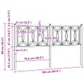 vidaXL Kovové náhradné čelo postele čierne 150 cm