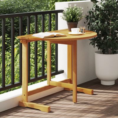 vidaXL Skladací balkónový stôl 90x60x72 cm akáciový masív