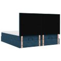vidaXL Osmanský rám postele s matracmi tmavomodrá 160x200 cm zamat