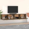 vidaXL Nástenné skrinky 2 ks dymový dub 100x36,5x35 cm sprac. drevo