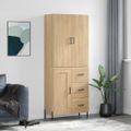 vidaXL Vysoká skrinka dub sonoma 69,5x34x180 cm spracované drevo