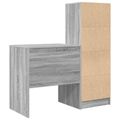 vidaXL Stôl Sivý Sonoma 115,5 x 50 x 127 cm 2 ks
