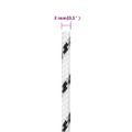vidaXL Pletené lodné lano biele 3 mm x 50 m polyester