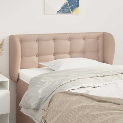 vidaXL Čelo postele so záhybmi kapučínové 83x23x78/88 cm umelá koža
