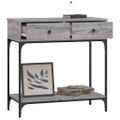 vidaXL Konzolový stolík sivý sonoma 75 x 34,5 x 75 cm kompozitné drevo