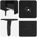 vidaXL Highboard Čierny dub 69,5 x 31 x 115 cm Kompozitné drevo