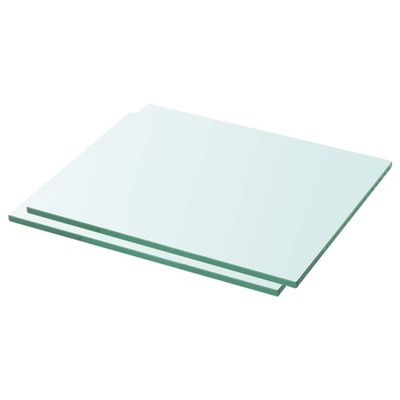 vidaXL Poličky 2 ks panel z priehľadného skla 30x20 cm