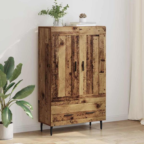 vidaXL Highboard Staré drevo 69,5 x 31 x 115 cm Kompozitné drevo