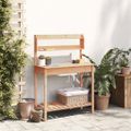 vidaXL Stôl na presádzanie s umývadlom hnedý 147,5x44x139,5 cm jedľa