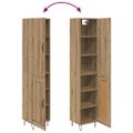 vidaXL Highboard Remeselný dub 34,5 x 34 x 90 cm Kompozitné drevo