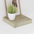 vidaXL Plávajúce nástenné police 2 ks, dubové 23x23,5x3,8 cm, MDF
