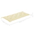 vidaXL Lavička Batavia s krémovobielou podložkou 120 cm tíkový masív