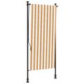 vidaXL Vonkajšia roleta oranžovo-biela 100x270 cm látka a oceľ