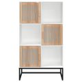 vidaXL Vysoká skrinka biela 70x35x125 cm kompozitné drevo