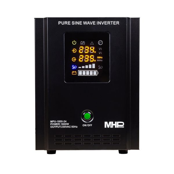 Záložný zdroj MHPower MPU-1800-24, UPS, 1800W, čistý sinus, 24V