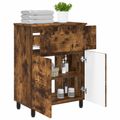 vidaXL Kozmetický stolík do kúpeľne Dymový dub 60 x 35 x 80 cm