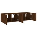vidaXL TV nástenné skrinky s LED svetlami 2 ks hnedý dub 60x35x31 cm