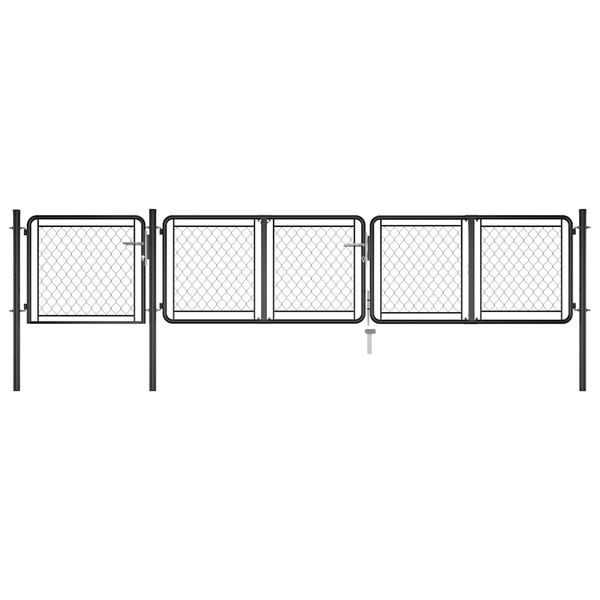 vidaXL Záhradná brána z ocele 400x75 cm antracitová