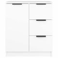 vidaXL Komoda biela 60x30x70 cm spracované drevo