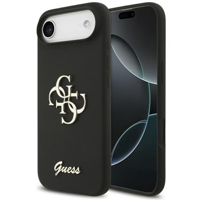 Puzdro Guess Silicone Big 4G Script pre iPhone Air čierna