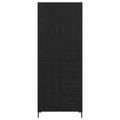 vidaXL Highboard Čierny dub 69,5 x 34 x 180 cm Kompozitné drevo