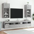 vidaXL TV skrinky s LED svetlami 2 ks betónovo sivé 40,5x30x90 cm